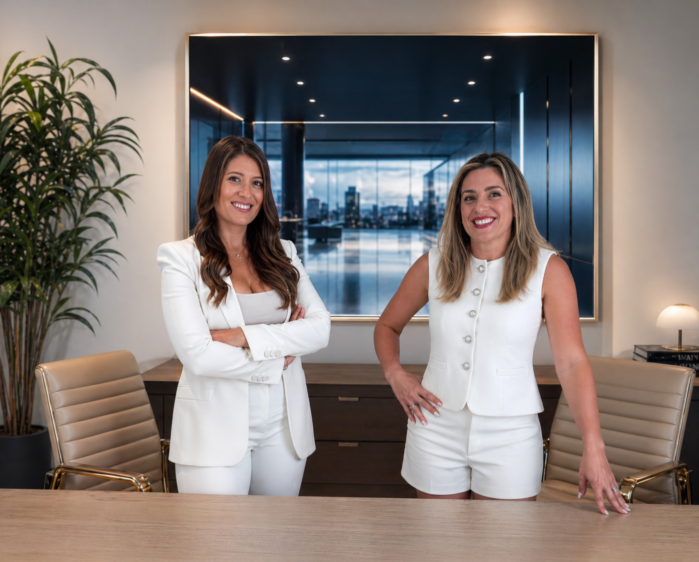Brittany George and Samantha Viola Wilson recording the Intelligence Resources podcast